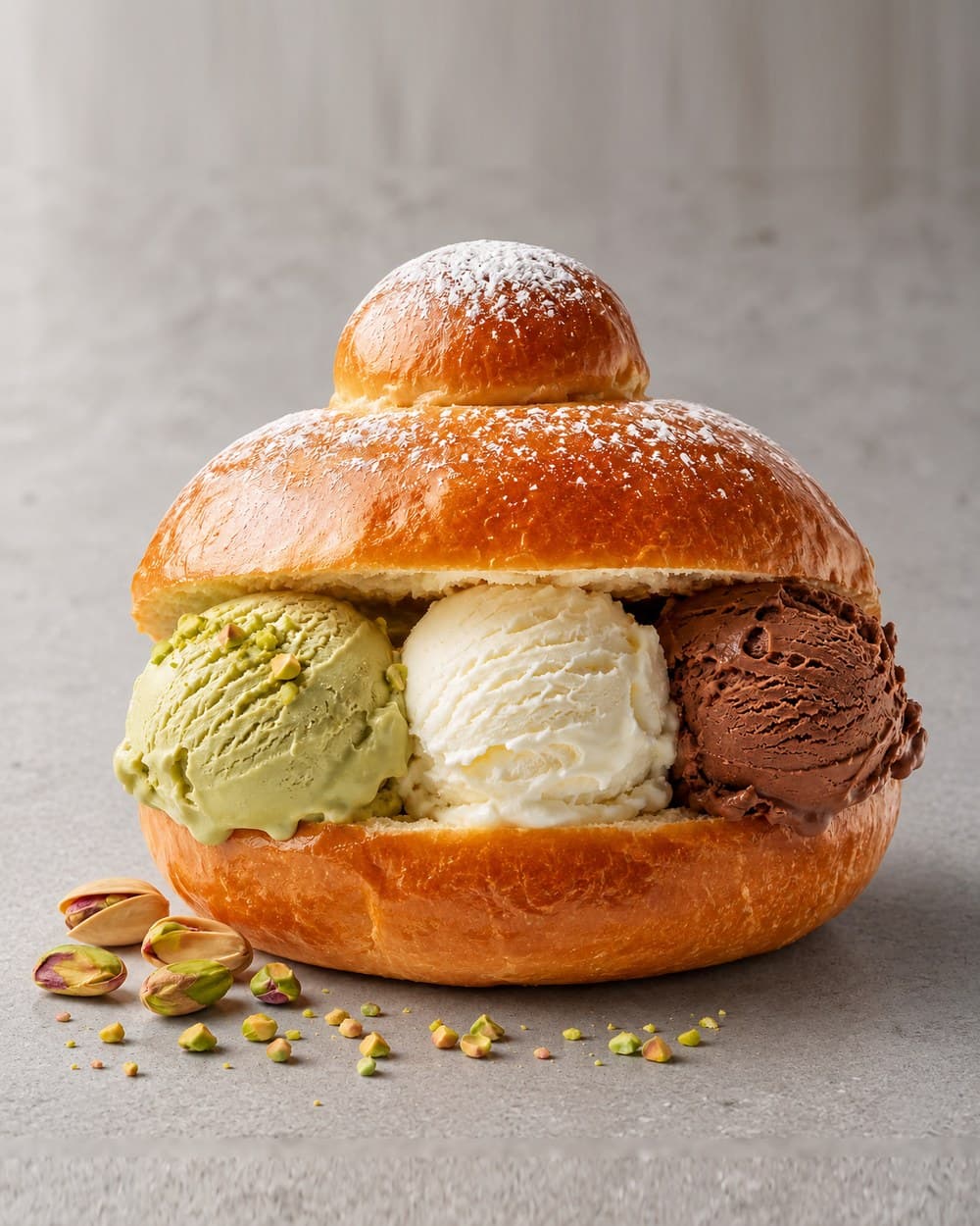 Brioche con gelato